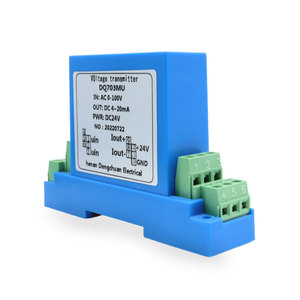DQ703MU Sensor de voltaje 500V Entrada 0-100V Salida 4-20mA Transductor de voltaje CC/CA