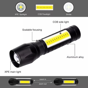 <strong>Best</strong> Gift High Power <strong>Cheap</strong> Searchlight COB Work <strong>Light</strong> Mini Head Rechargeable Tactical Led Torch Flashlight - Product Image 4