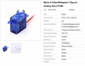 Микро-сервопривод Feetech 9 г, 450 Вертолет, робот-манипулятор, модель дистанционного управления FS90, сервопривод Raspberry Pi, робототехнические датчики