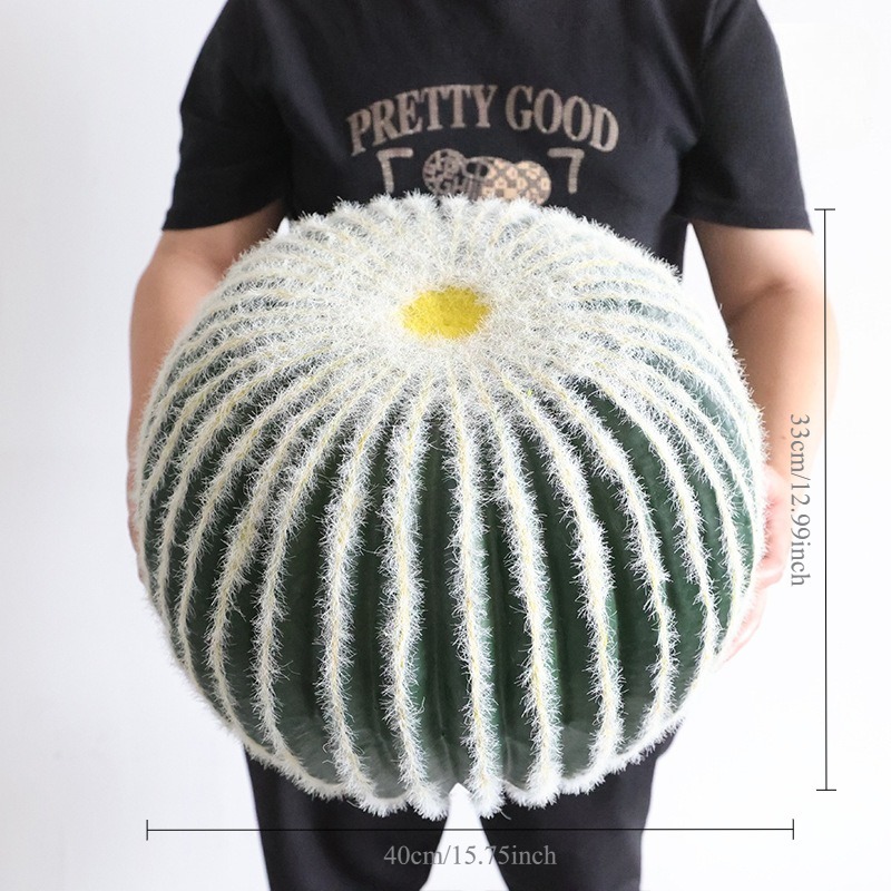 white striped velvet cactus 40cm