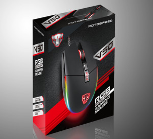 Motospeed V50 <strong>USB</strong> Wired <strong>Programmable</strong> Mouse Gaming Multi <strong>Device</strong> Matt Anti Slip Gel Mouse Gaming Mouse in Stock - Product Image 6