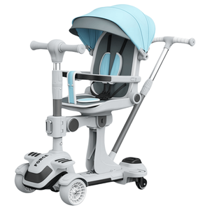 Multi-Functional <strong>5</strong>-in-<strong>1</strong> Children's Toy <strong>Scooter</strong> with Three PU Wheels Foldable for Infants &amp; Toddlers Aged <strong>1</strong>-3 for Outdoor Play - Product Image 1