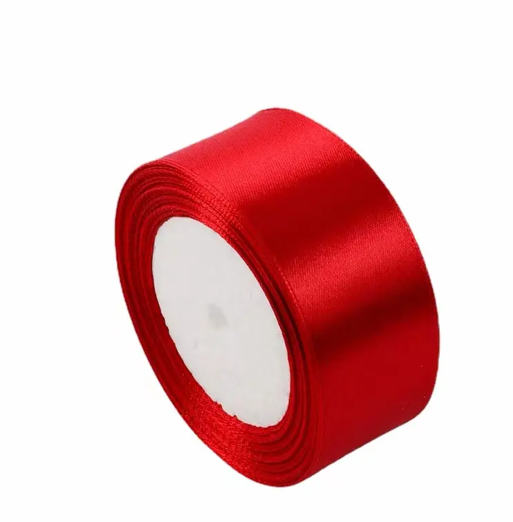 Custom Factory Wholesale Solid Color Double Color Gift Printed Satin Ribbon With 1cm 2.5 cm 4 cm 10 cm