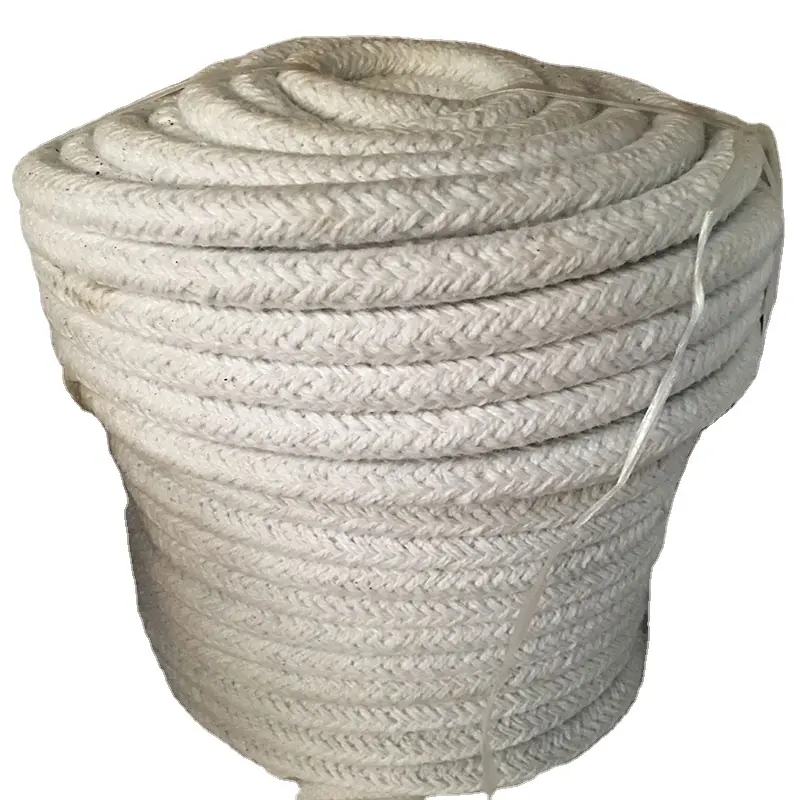 Cuerda de fibra de cerámica de sellado de alta temperatura, acero inoxidable, Cuadrado y Redondo, reforzado