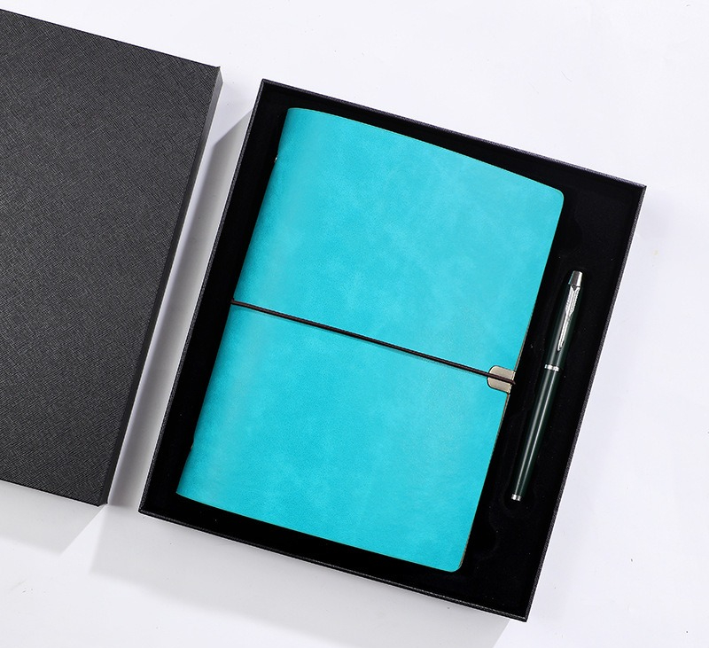 Coffret cadeau bracelet rétro bleu lac