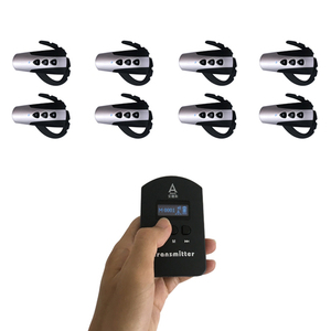 Langstrecken-Sender und-Empfänger Ohr haken 2,4 GHz UHF Clear Voice Dualband-Audio-Reiseleiter <span class=keywords><strong>system</strong></span> Drahtloses Set für die Pilgerfahrt