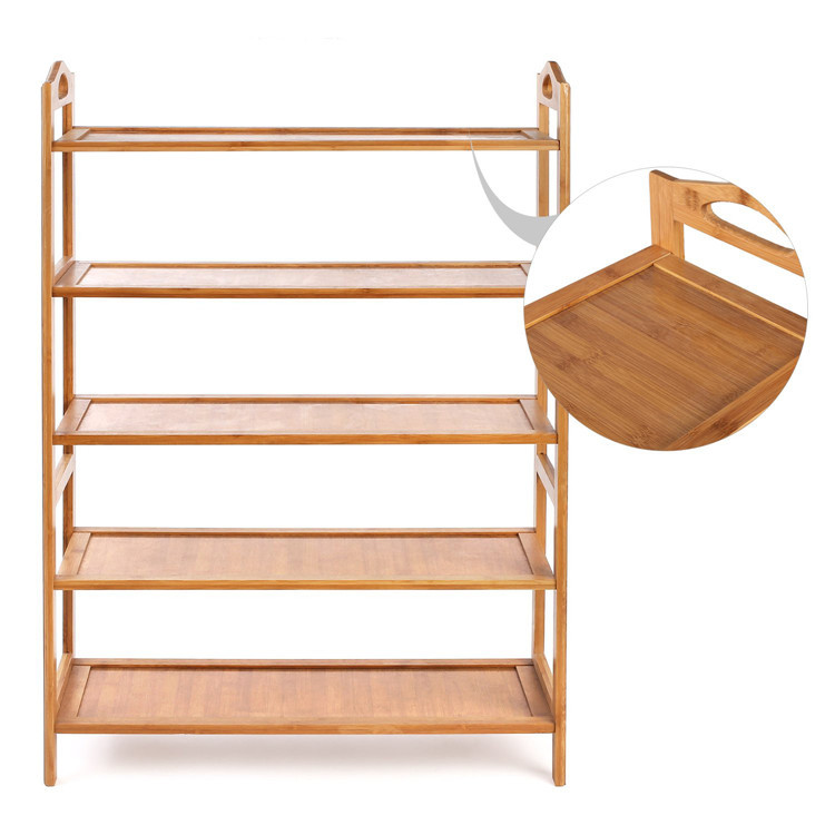 Organic Bamboo Bathroom Furniture Towel Rack Clothes Holder Storage Organizer Sundries Stash Corner Bookcase Shelf Free Standing