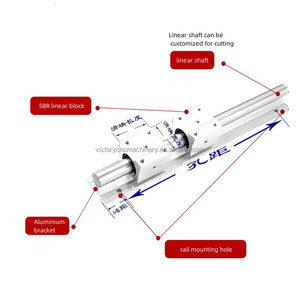 250mm Length SBR30 <strong>Linear</strong> Shaft Rail Support <strong>Linear</strong> Slide <strong>Guide</strong> <strong>Linear</strong> Moving Slide <strong>for</strong> <strong>CNC</strong> <strong>Machinery</strong>
