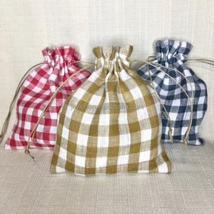 Mochila escolar de algodón con patrón a cuadros de estilo deportivo con sistema de transporte de cuerdas Bolsa de picnic de lona con función de zapato - Product Image 4