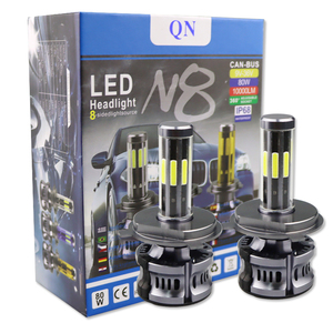 ระบบไฟอัตโนมัติ N8 LED 8ด้าน H4ชิปไฟหน้า LED อลูมิเนียม80W 12V 360ไฟหน้ารถออฟโรดไฟหน้ารถ LED - Product Image 1