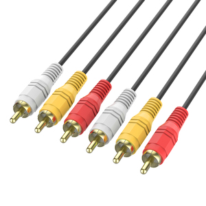 3RCA 3 RCA erkek erkek 4N OFC ses kablosu altın kaplama RCA ses kablosu ev sineması için DVD TV amplifikatör CD Soundbox RCA tel - Product Image 6