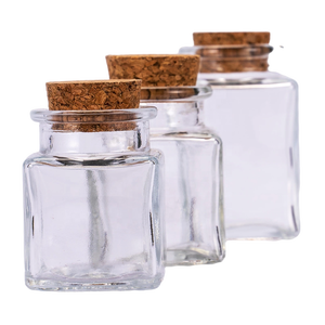 Bán Sỉ Nắp Nút Chai Thân Thiện Với Môi Trường 50Ml 70Ml 100Ml Lọ Thủy Tinh Trong Suốt Chai Gia Vị Thủy Tinh Vuông Nhỏ Cho Nghệ Tây - Product Image 2