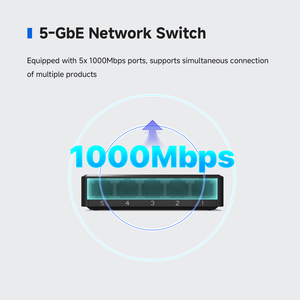 Yüksek performans düşük maliyetli 5-Port Gigabit Ethernet ağ anahtarı akış kontrolü kolay kullanım plastik kasa RJ45 küçük boyutu - Product Image 2