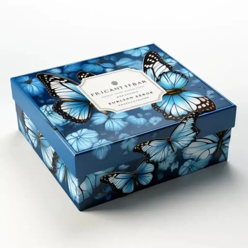 Scatola speciale per il trucco con motivo cosmetico per ragazze set regalo scatola di carta farfalla
