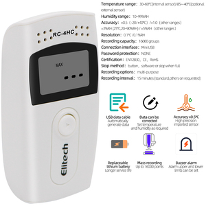 RC-4HC Digital <strong>Data</strong> Logger Recorder USB Thermometer Temperature Humidity <strong>Data</strong> Logger with Built-in NTC Sensor - Product Image 4