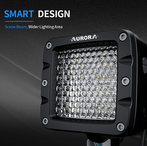 AURORA Patent 2 inç LED 40W kare 12/36V traktör kamyon LED spot sürüş işık Atv 4WD araba Offroad madencilik LED çalışma ışığı - Product Image 4