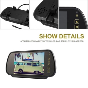 Hot Sale 7 Inch HD Touch Key Screen <strong>with</strong> VGA <strong>Input</strong> Dual <strong>Video</strong> Display Reverse Imaging Rear View Mirror Car <strong>Monitor</strong>