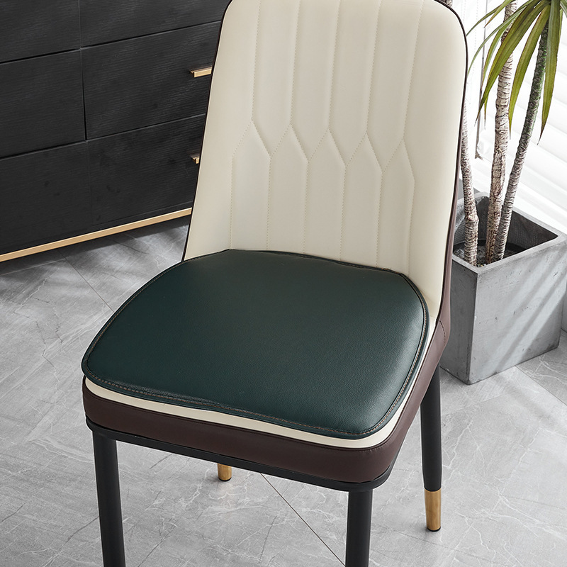 Coussin de chaise en cuir - vert foncé