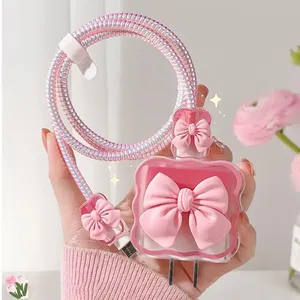 Charger Protector Cable Organiser for iPhone 15 14 <strong>11</strong> 13 18W 20W Charging Protection Cover Data Cable <strong>Management</strong> Cord Winder Kit - Product Image 1