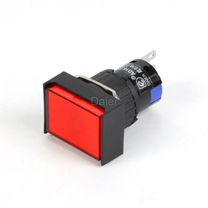16MM di diametro interruttore a pulsante in plastica rettangolare con LED 1NO 1NC interruttore a pulsante 3A 250V - Product Image 2