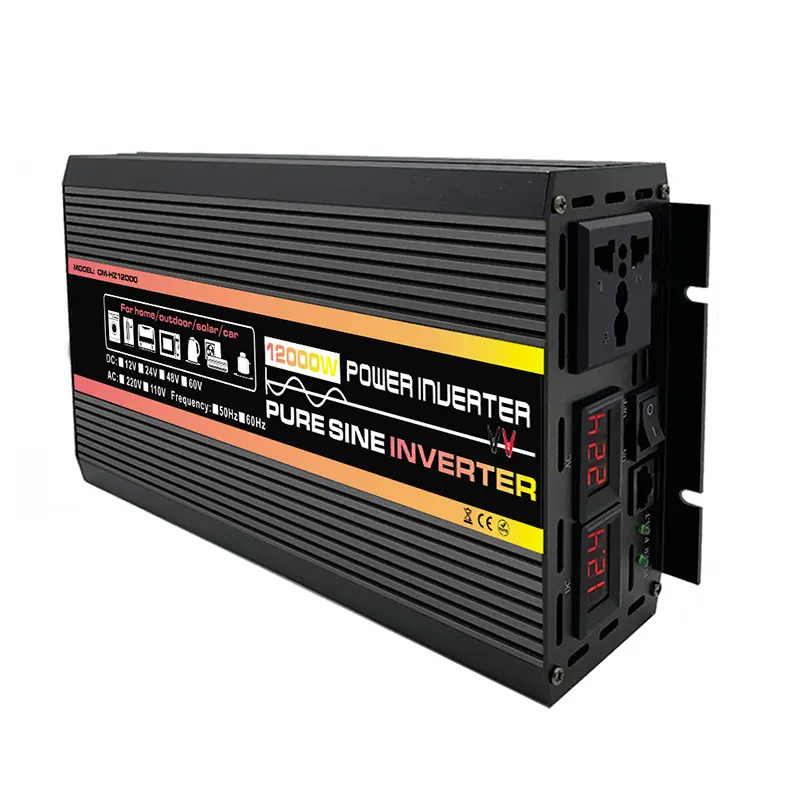 Onda senoidal pura de alta potência Micro Car Power Inverter Dc 12v Para Ac 220v Off-grid Conversor Veículo Solar Para Isqueiro Do Carro