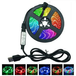 Joystar Energy Saving 5V RGB <span class=keywords><strong>LED</strong></span> Strip Light Kits APP e controle remoto 1M 2M 3M 4M 5M Smart Strip Light para TV Backlight