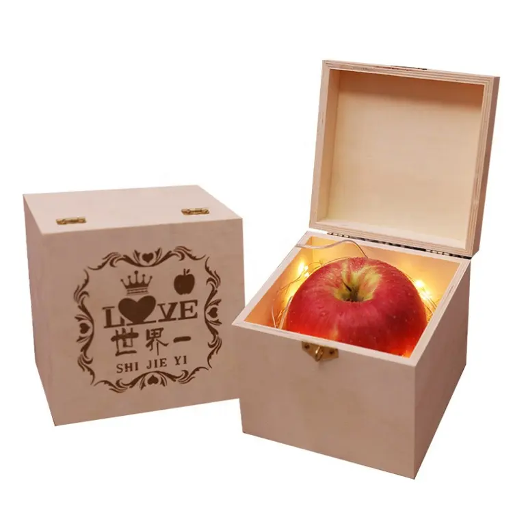 Logotipo de impresión personalizado caja de frutas y verduras/caja de madera para frutas cajas de embalaje
