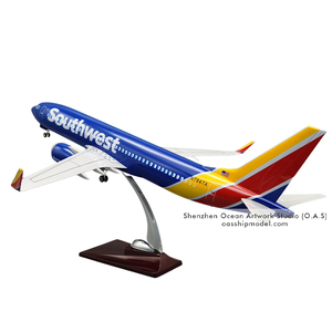 Aircraft Plane Model 1:85 Scale Model Aircrafts with Light 737-800 <strong>Southwest</strong> Airlines 47cm Boeing Model Airplanes - Product Image 1