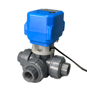 TOYI High Quality <strong>3</strong> <strong>Way</strong> Electric Actuator Control <strong>Valve</strong> UPVC PVC Ball <strong>Valve</strong> <strong>1</strong>/2&quot; <strong>3</strong>/<strong>4</strong>&quot; <strong>1</strong>&quot; Motorized Water <strong>Valve</strong> for Diesel Oil - Product Image 1