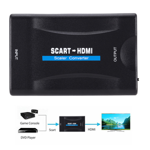 1080P HDMI-Eingang zum SCART-Ausgang Audio-Video-Upsale-Konverter AV-Signal adapter mit USB-Kabel Für Box-TV DVD PS4