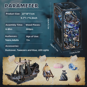 كتاب Minicity Nook Kit ، لغز خشبي ثلاثي الأبعاد للبالغين في سن المراهقة (أغنية صفارات الإنذار) - Product Image 2