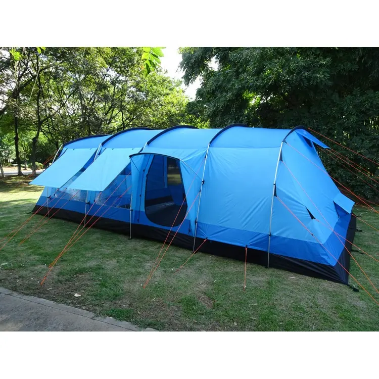 4 saisons grande famille durable imperméable coupe-vent tente de luxe pour le camping en plein air