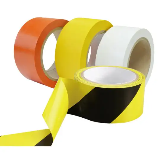 Cinta de seguridad de Pvc para marcar el suelo, reloj de zonas de paso, color negro y amarillo