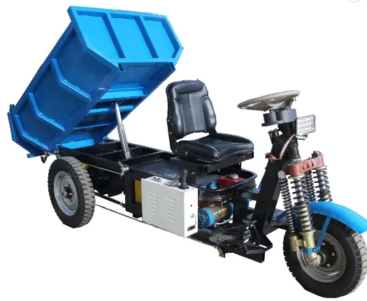 underground work mining tricycle/heavy load cargo mini dump truck electric