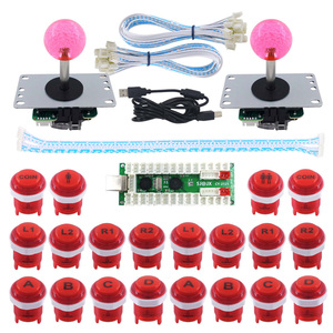 2 игрока светодиодная аркадная игра DIY Kit PC MAME Raspberry Pi светодиодная Кнопка файтинг Джойстик контроллер Нулевая задержка USB кодировщик Retropie