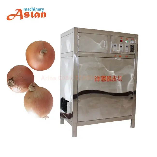 Máquina peladora de cebollas de acero inoxidable máquina de eliminación de piel de cebolla de alta eficiencia