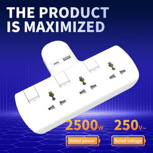 HeiKKi多插头4路1 usb + 1型C USB端口插头，带插座2500W电源Usb扩展插座 - Product Image 2