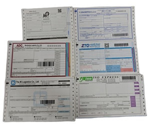 Factory Custom NCR Air Waybill for Express Scan Barcode Waybill Carbonless Copy <strong>Paper</strong> Ncr <strong>Paper</strong> Express Waybill for DHL Fedex - Product Image 1