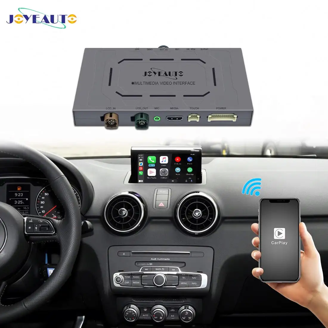 Joyeauto MMB inalámbrico carplay AirPlay Mirror Link Android auto Solución para Audi A1 Q3 MMI 2G 3G