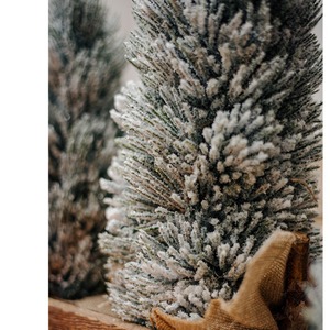 Xmas Full <strong>Tree</strong> Festive Holiday Decor Snowy Xmas Pine <strong>Tree</strong> Wood Stand Artificial Snow Flocked Christmas <strong>Tree</strong> - Product Image 6