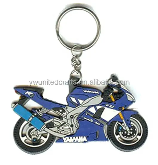 3D Motorcycle Soft PVC Keyring for Promotional Gift
