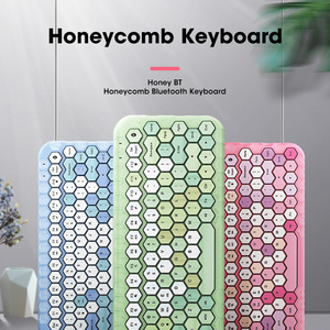 Teclado y ratón inalámbricos, Combo de teclado y ratón originales coloridos de panal de abeja de 2,4G para Macbook, PC, ordenador portátil, iPad, tableta - Product Image 3