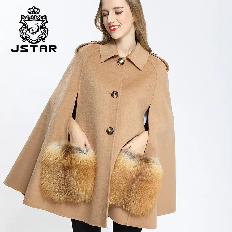 Casaco de pele real de raposa para mulheres, jaqueta de pele genuína para inverno