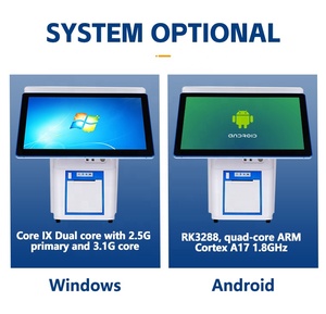Sinmar 15.6 pollici Computer Desktop All-in-one a doppio schermo tutto in uno Touch Screen Checkout POS Computer PC con stampante - Product Image 6
