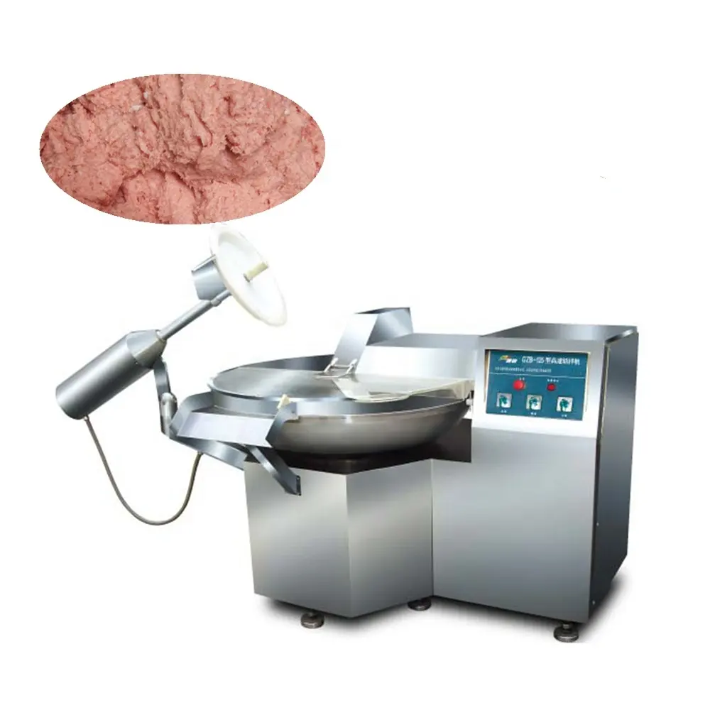 80L 125L 200L Factory price automatic electric Stainless steel high speed Meat bowl cutter meat chopper Machine