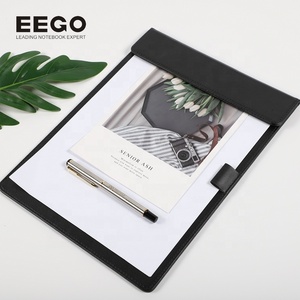 <strong>A4</strong> Pu Leather Office <strong>Conference</strong> Presentation <strong>Folder</strong> Clipboard Hardboard Profile Clip Clipboard File Binder With Pen Holder - Product Image 3