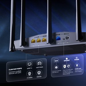 Tenda dual-band กิกะบิต Wi-Fi 6เราเตอร์1501Mbps 2.4GHz และ5GHz 5G Wi-Fi Extender พร้อมฟังก์ชั่น3G และไฟร์วอลล์