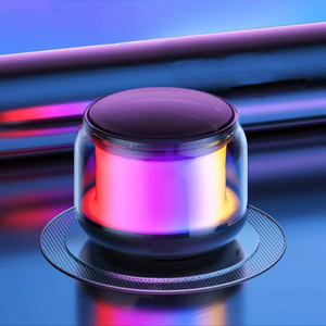 ลำโพงสเตอริโอกลางแจ้งไร้สาย LED สีสันสดใสขนาดเล็กพร้อมเสาเสียงเพลง MP3สำหรับคอมพิวเตอร์และสมาร์ทโฟน - Product Image 4