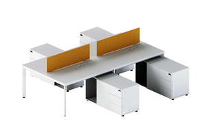 Mesa de ordenador personalizada con ruedas para estación de trabajo de 1, 2, 4, 6 y 8 personas combinada libremente - Product Image 4