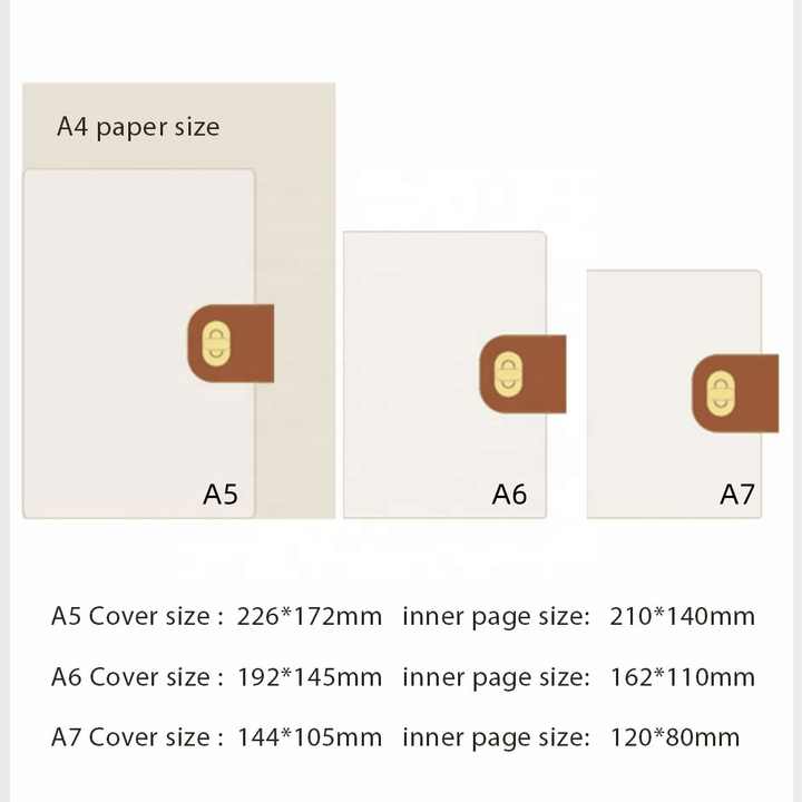 Factory Price Promotional Custom waterproof PVC Clear Cover A5 A6 A7 Personal journal binder Notebook With Metal buckle